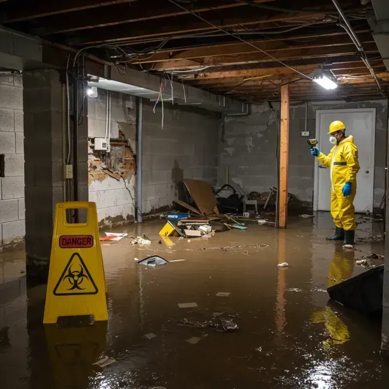 Flooded Basement Electrical Hazard in Semmes, AL Property